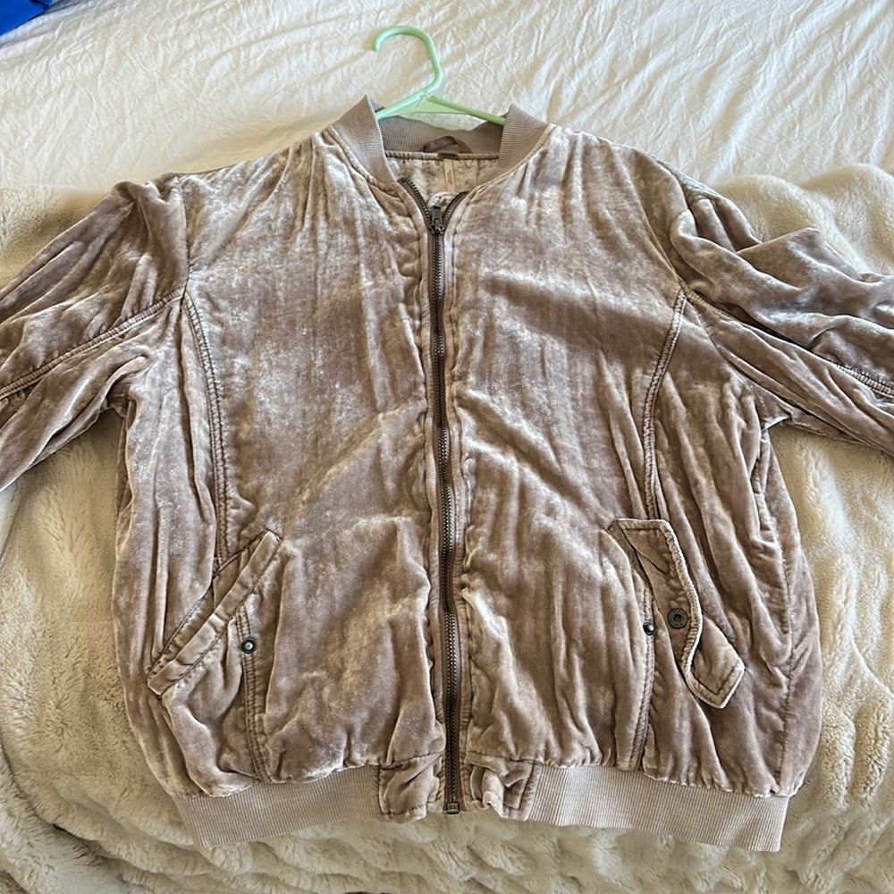 Free People Velvet Bomber